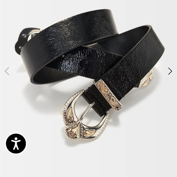 Maje Leather belt with buckles NWT - Picture 4 of 7